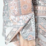 کت ژاکارد آستین لاله صورتی