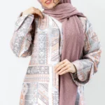 کت ژاکارد آستین لاله صورتی