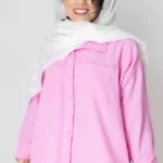 شومیز کنفی صورتی معمولی