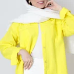 شومیز کنفی زرد لیموی