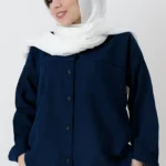 شومیز کنفی رنگ سرمه ای