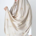 شال پاپیونی کرمی