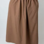 دامن چیندار لینن رنگ موکا