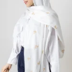 شال پاپیونی سفید