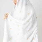 شال پاپیونی سفید