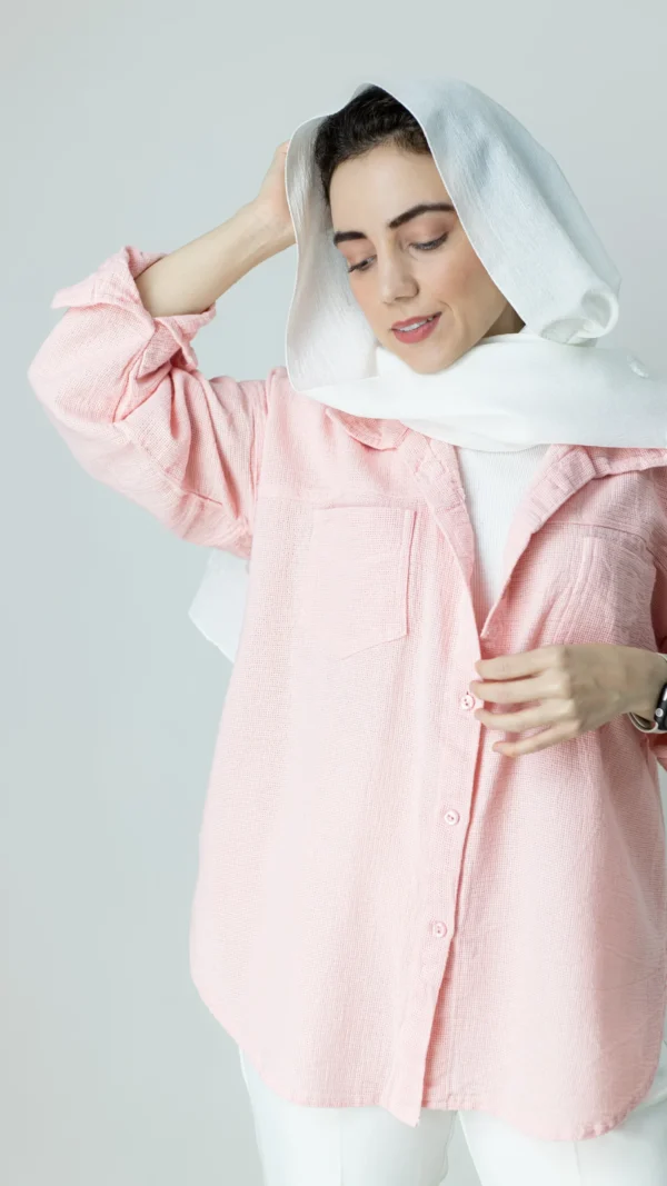 شومیز کنفی صورتی