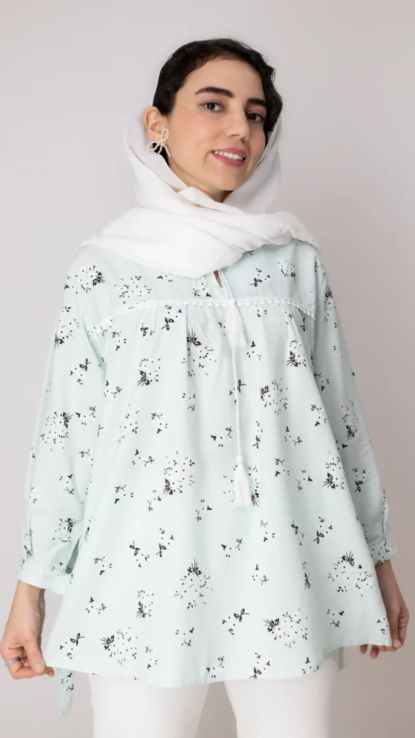 شومیز فیروزه ای