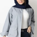 شومیز رنگ دوجیب