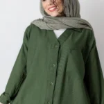 شومیز مانتو خنک سبز