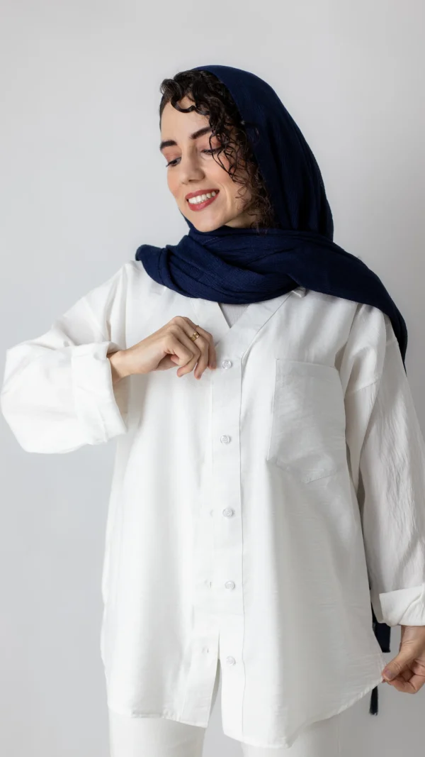 شومیز مانتو خنک سفید