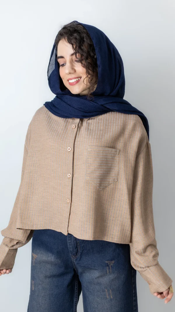 شومیز راه راه کراپ