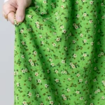 دامن گل گلی سبز کم رنگ