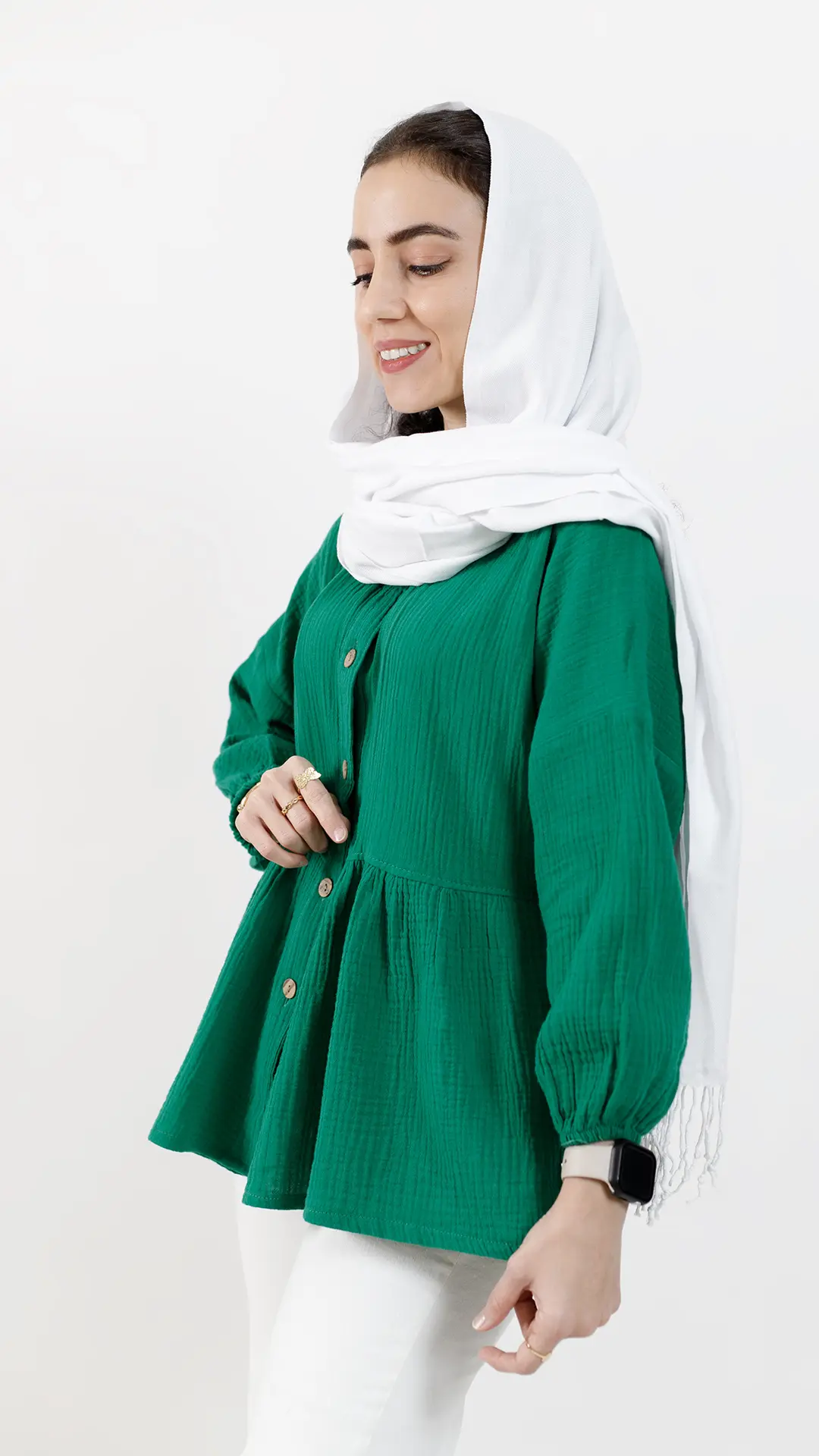 شومیز عروسکی رنگ سبز شومیز عروسکی رنگ سبز