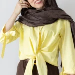 شومیز گره ای لیمویی