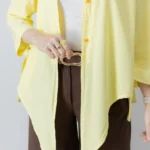 شومیز گره ای لیمویی