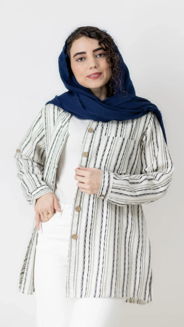 شومیز راه راه لینن