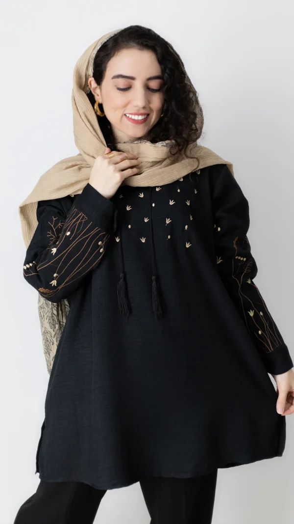 شومیز مشکی شکوفه