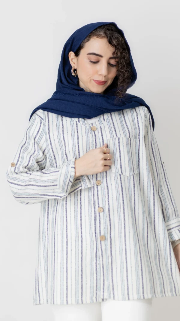 شومیز راه راه لینن