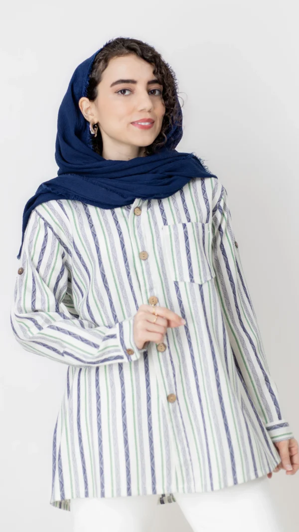 شومیز راه راه لینن