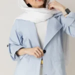 کت لینن آبی آسمانی