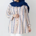 شومیز لینن راه راه