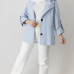 کت لینن آبی آسمانی