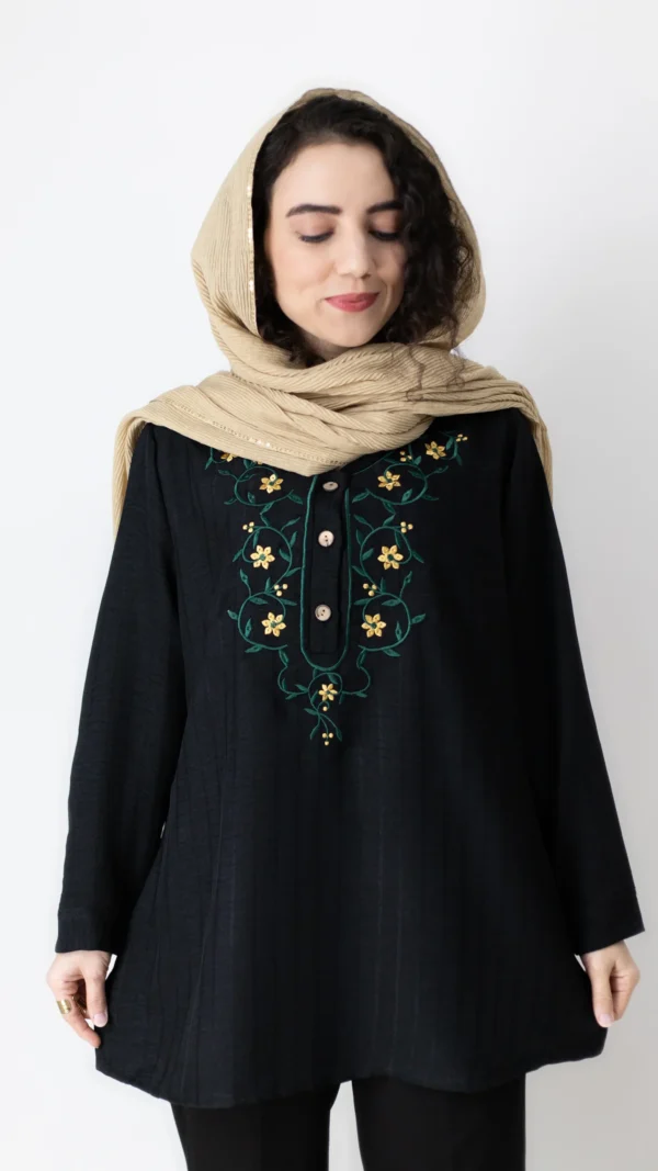 شومیز مشکی بابونه