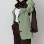 کت لینن سبز