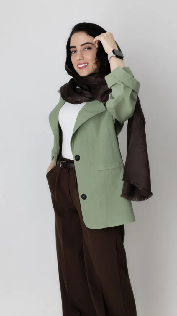 کت لینن سبز