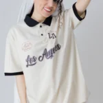 تیشرت باکسی کرمی