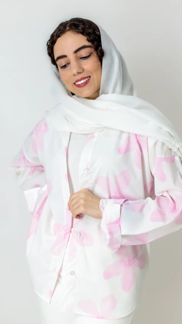 شومیز آبرنگی صورتی