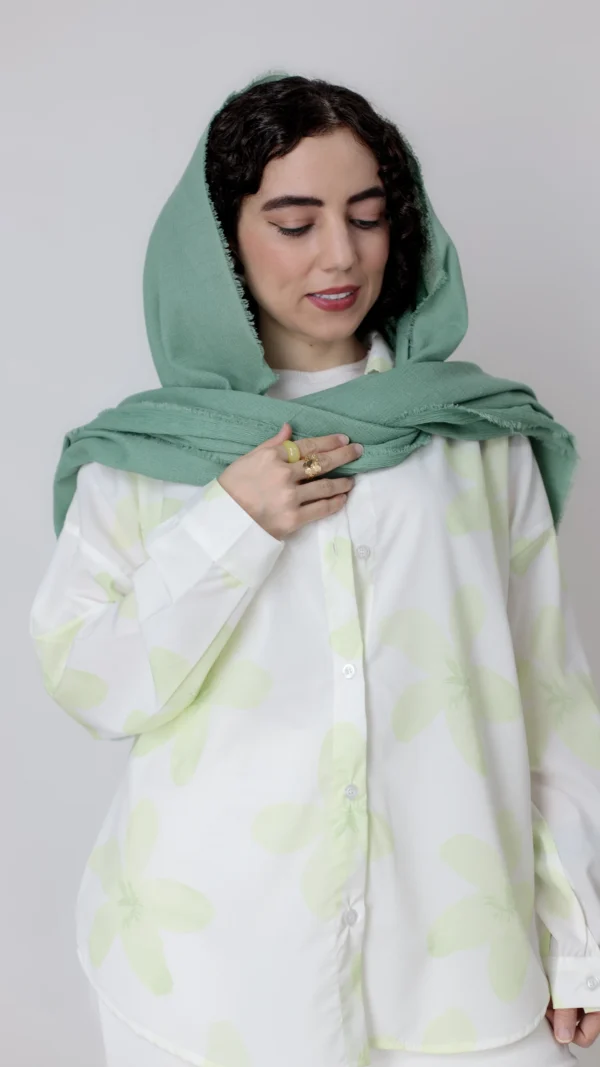 شومیز آبرنگی سبز