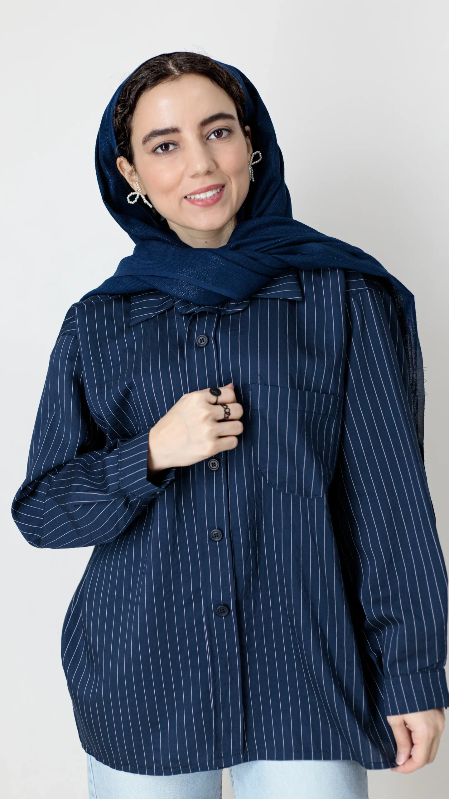 شومیز پری سرمه ای شومیز پری سرمه ای