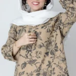 شومیز جلوبسته گلگلی موکا