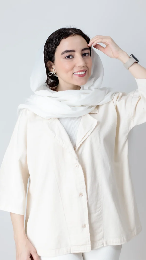 کت باکسی رنگ کرم