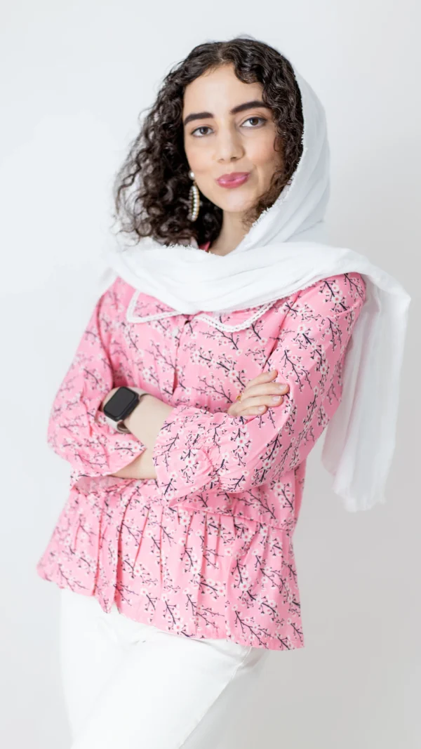 شومیز دورهمی صورتی