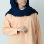 شومیز راه راه برجسته هلویی