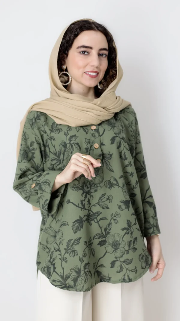 شومیز جلوبسته گلگلی