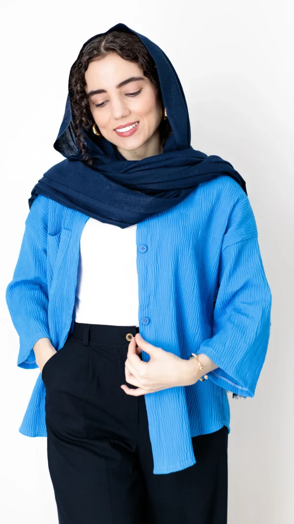 شومیز السا آبی کاربرنی