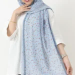 شال گلگلی آبی آسمانی