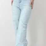 شلوار جین نیم بگ یخی