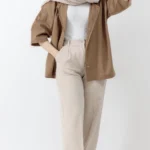 شلوار نیم بگ polo کرمی