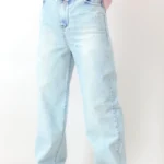 شلوار جین نیم بگ یخی