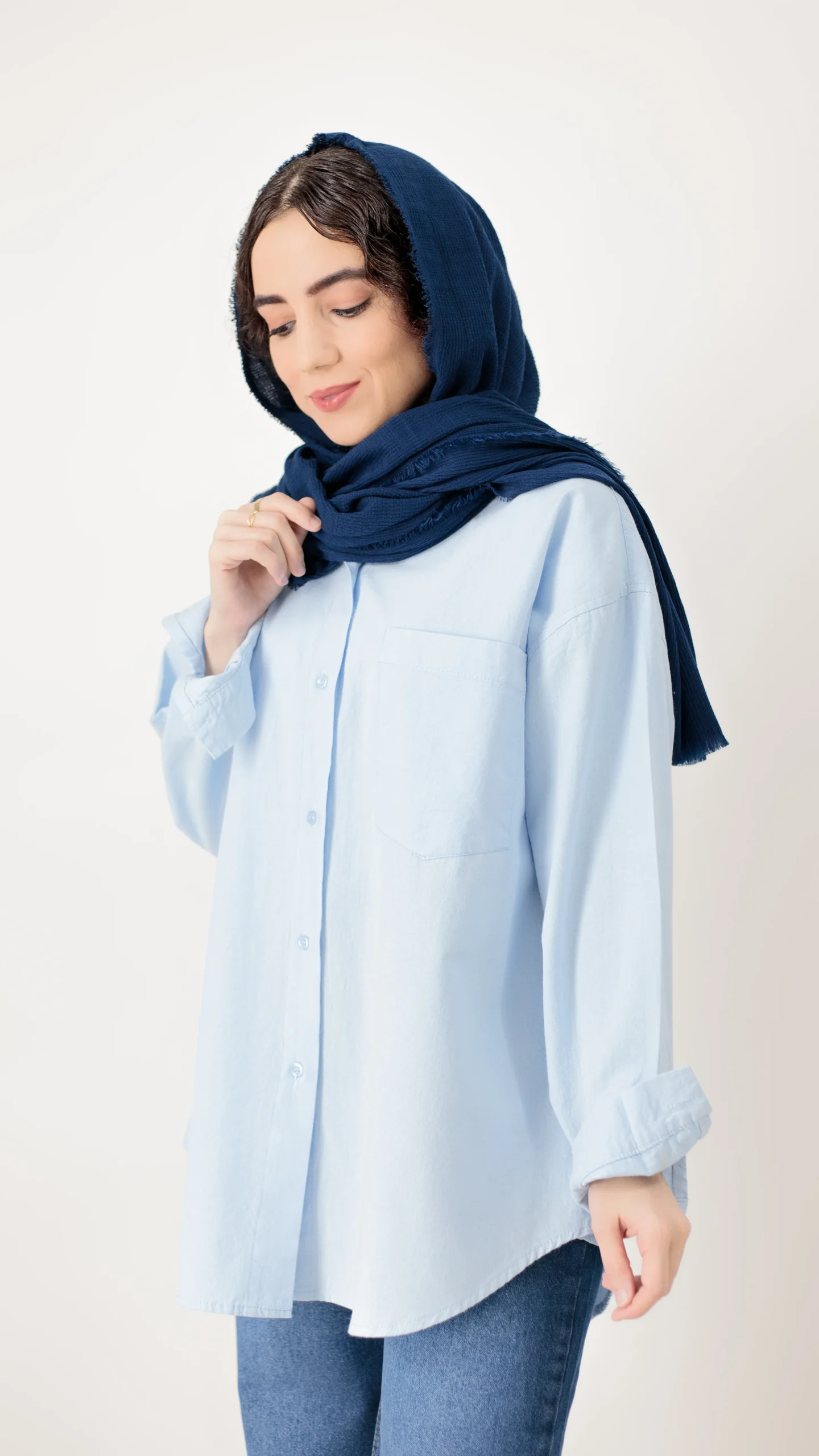 شومیز ساده آبی آسمانی شومیز ساده آبی آسمانی