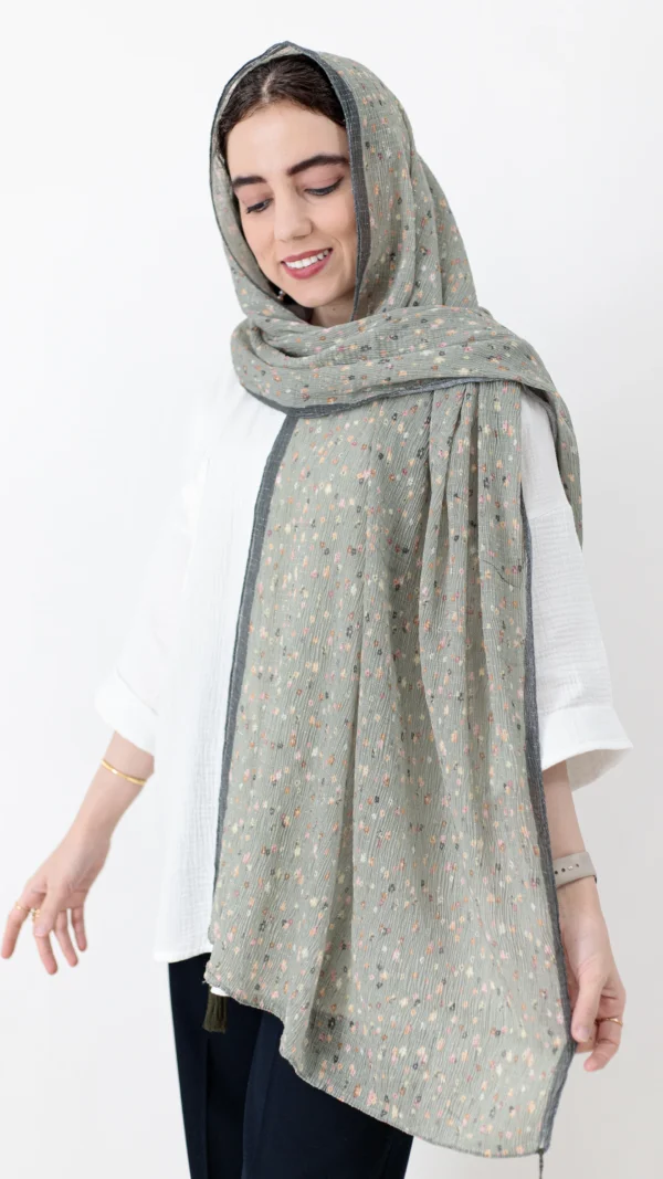 شال گلگلی سبز ماچا
