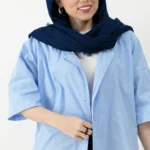 کت باکسی رنگ آبی