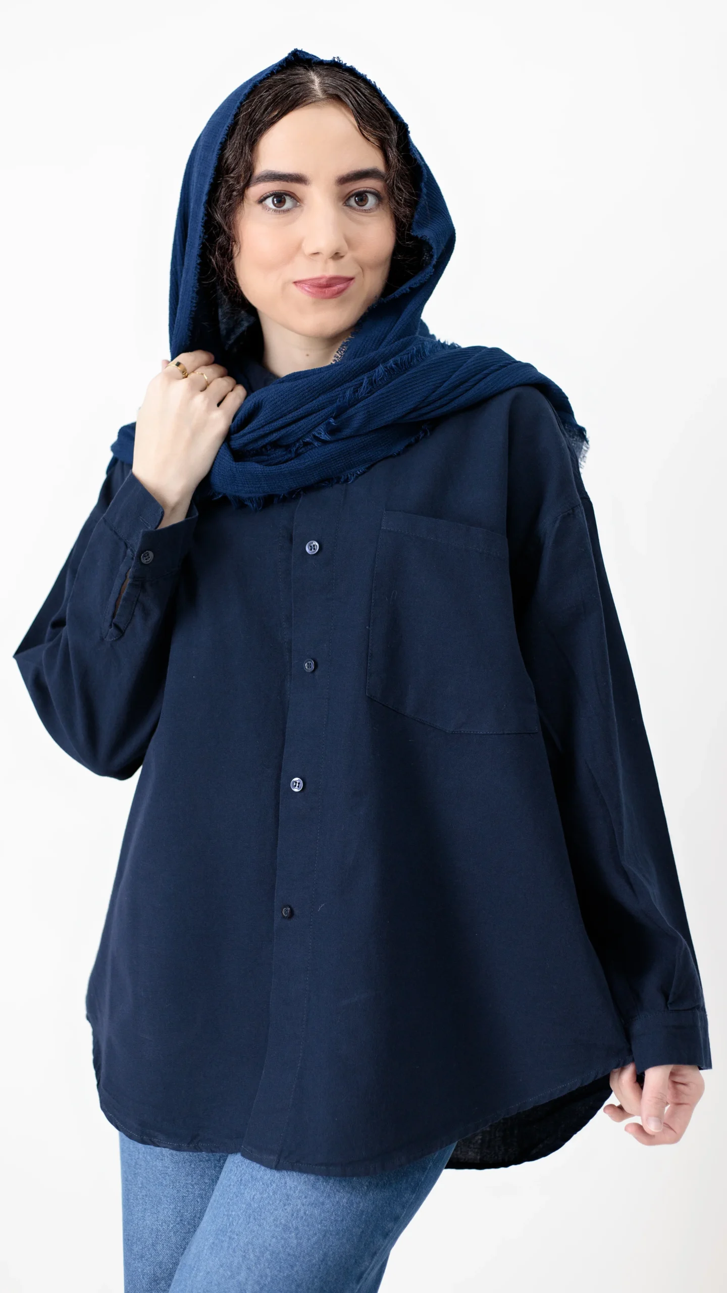 شومیز ساده سرمه ای شومیز ساده سرمه ای