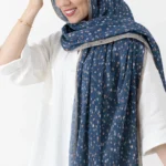 شال گلگلی سرمه ای