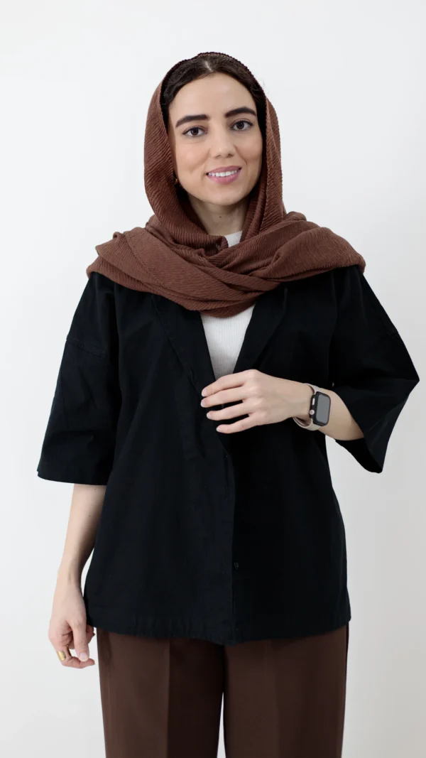 کت باکسی رنگ مشکی
