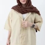 کت باکسی رنگ کرمی